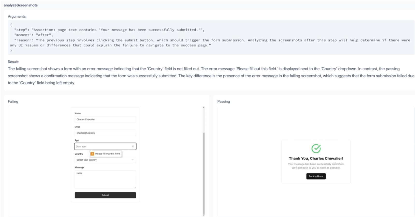 Analizing screenshots